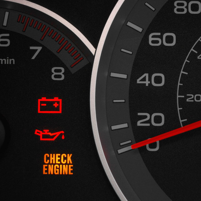 car with check engine light